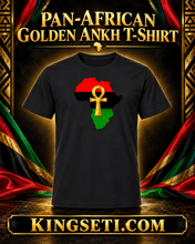 Load image into Gallery viewer, Pan-african Golden Ankh T Shirt