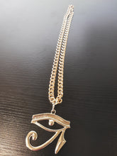 Load image into Gallery viewer, EYE OF RA MEDALLION &amp; MENS GOLD PLATED CUBAN LINK