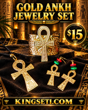 Load image into Gallery viewer, GOLD ANKH JEWELRY SET
