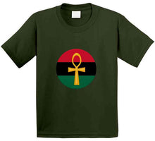 Load image into Gallery viewer, Rbg Jr. Military Green &amp; Gold Ankh T Shirt