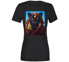 Load image into Gallery viewer, Sekhmet Divine Black Ladies T Shirt