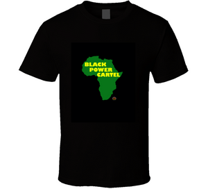 Black Power Cartel- Green &amp; Yellow T Shirt
