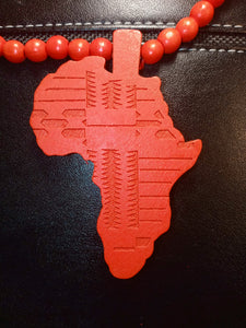 CONTINENT OF AFRICA SUN MEDALLION NECKLACE