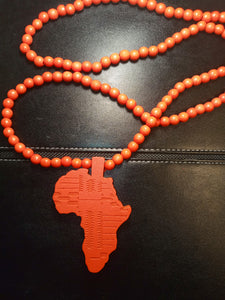 CONTINENT OF AFRICA SUN MEDALLION NECKLACE