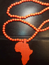 Load image into Gallery viewer, CONTINENT OF AFRICA SUN MEDALLION NECKLACE