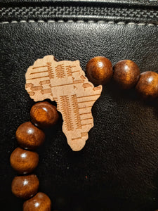 CONTINENT OF AFRAKA WOODEN BRACELET