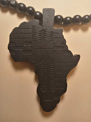 BLACK CONTINENT AFRICA MEDALLION NECKLACE