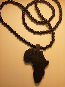 BLACK CONTINENT AFRICA MEDALLION NECKLACE