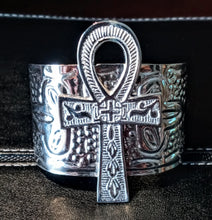 Load image into Gallery viewer, ANCIENT EGYPTIAN SILVER ANKH CUFF
