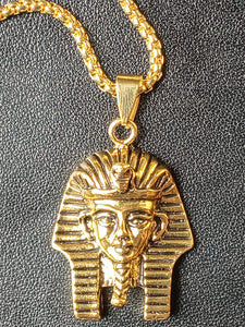 Egyptian Pharaoh Head Pendant Necklace