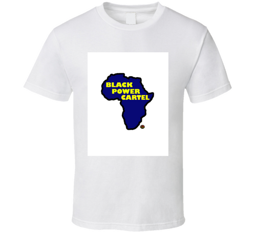 Black Power Cartel Blue Yellow T Shirt