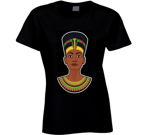Nefertiti Black Ladies T Shirt