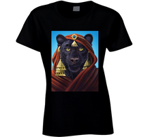 Load image into Gallery viewer, Sekhmet Divine Black Ladies T Shirt