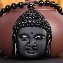 Load image into Gallery viewer, BLACK WOOLY HEADED NAGA BUDDHA