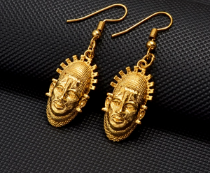 QUEEN MOTHER IDIA OF THE BENIN EMPIRE MASK EARRINGS