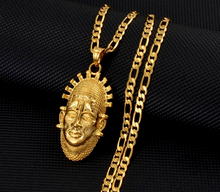 Load image into Gallery viewer, QUEEN MOTHER IDIA OF THE BENIN EMPIRE MASK MEDALLION &amp; NECKLACE